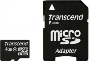 Obrzok Transcend Micro SDHC karta 4GB Class 4  - TS4GUSDHC4