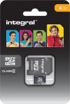 Obrzok produktu INTEGRAL MicroSDHC, Class 4, pamov karta 4GB + SDHC adaptr