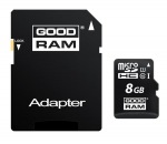 Obrzok produktu 8 GB . microSDHC karta GOODRAM Class 10 UHS I + adapter
