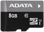 Obrázok produktu ADATA MicroSDHC Premier, USH-I Class10, pamäťová karta, 8GB