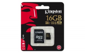 Obrzok 16 GB . microSDHC karta Kingston Class U3 UHS-I (r90MB  - SDCG/16GB