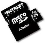 Obrázok produktu Patriot micro SDHC karta 16GB LX Series Class 10 (zápis 10MB / s) + adaptér SDHC