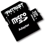 Obrzok produktu Patriot micro SDHC karta 16GB LX Series Class 10 (zpis 10MB / s) + adaptr SDHC