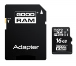 Obrzok produktu 16 GB . microSDHC karta GOODRAM Class 10 UHS I + adapter