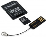 Obrzok produktu Kingston microSDHC karta, 16GB, adaptr SD + adaptr USB