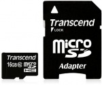 Obrzok produktu Transcend microSDHC karta,16GB, adaptr SD