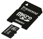 Obrzok produktu Transcend MicroSDHC, Class 10 UHS-I, U1, pamov karta 16GB + SD adaptr