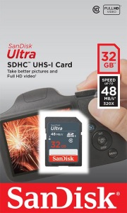 Obrzok SanDisk Ultra pamov karta SDHC 32GB itanie: a 48MB  - SDSDUNB-032G-GN3IN