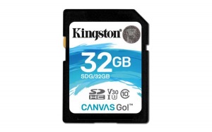 Obrzok 32 GB . SDHC karta Kingston . Class 10 UHS-I U3 V30 ( r90MB  - SDG/32GB
