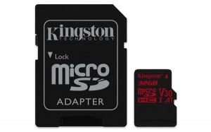 Obrzok 32 GB . microSDXC karta Kingston Class U3 UHS-I V30 A1 (r100MB  - SDCR/32GB