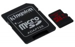 Obrzok produktu 32 GB . microSDHC karta Kingston Class U3 UHS-I + adapter (90R / 80W)