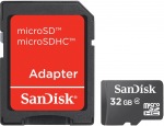 Obrzok produktu SanDisk microSDHC, Class 4, pamov karta 32GB + SD adaptr