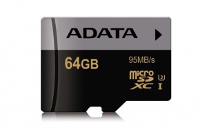 Obrzok ADATA Premier Pro micro SDXC karta 64GB UHS-I U3 Class 10 (95  - AUSDX64GUI3CL10-RA1