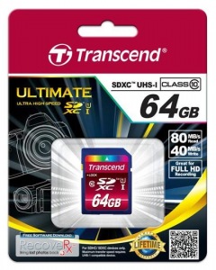 Obrzok Transcend SDXC karta 64GB Class 10 UHS-I - TS64GSDXC10U1