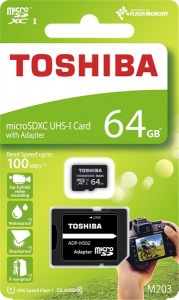 Obrzok 64 GB . microSDHC karta Toshiba Class 10 UHS  - THN-M203K0640EA