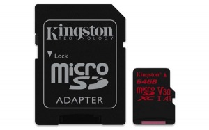 Obrzok 64 GB . microSDXC karta Kingston Class U3 UHS-I V30 A1 (r100MB  - SDCR/64GB