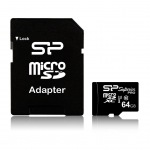Obrzok produktu Silicon Power pamov karta Micro SDXC 64GB Class 3 Elite UHS-1 U3 + Adapter
