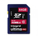 Obrzok produktu INTEGRAL UltimaPro SDXC UHS-I karta 64GB Class 10 (rchlos tanie a 45MB / s)