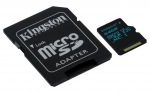 Obrzok produktu Kingston 64GB microSDXC Canvas Go 90R / 45W U3 UHS-I V30 Card + SD Adapter