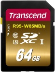 Obrázok produktu Transcend SDXC, UHS-I U3, Class10, pamäťová karta 64GB, (95 MB/s, 85 MB/s)