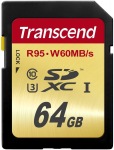 Obrzok produktu Transcend SDXC, Class10 UHS-I U3, pamov karta 64GB