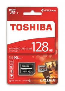 Obrzok 128 GB . microSDHC karta Toshiba EXCERIA Class 10 UHS  - THN-M302R1280EA
