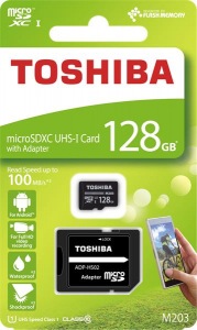 Obrzok 128 GB . microSDHC karta Toshiba Class 10 UHS  - THN-M203K1280EA