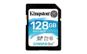 Obrzok 128 GB . SDHC karta Kingston . Class 10 UHS-I U3 V30 ( r90MB  - SDG/128GB