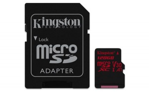 Obrzok 128 GB . microSDXC karta Kingston Class U3 UHS-I V30 A1 (r100MB  - SDCR/128GB