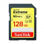Obrzok produktu Sandisk pamov karta Extreme SDXC 128 GB 90 / 60 MB / s V30 UHS-I U3