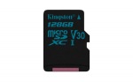 Obrzok produktu 128 GB . microSDXC karta Kingston Class U3 UHS-I V30 (r90MB / s,  w45MB / s) bez adaptra