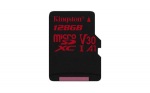 Obrzok produktu 128 GB . microSDXC karta Kingston Class U3 UHS-I V30 A1 (r100MB / s,  w80MB / s) bez adapt