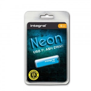 Obrzok INTEGRAL Drive Neon 4GB USB 2.0 flashdisk - INFD4GBNEONB
