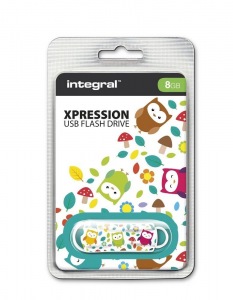 Obrzok INTEGRAL Xpression Owls 8GB USB 2.0 flashdisk - INFD8GBXPROWLS