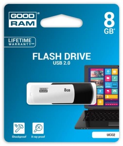 Obrzok 8 GB .  USB k . GOODDRIVE COLOUR ierno-biela - UCO2-0080KWR11