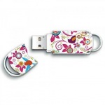 Obrzok produktu INTEGRAL Xpression 8GB USB 2.0 flashdisk,  vtie a kvetinov vzor