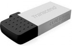 Obrzok produktu Transcend Jetflash 380G OTG USB 2.0 flashdisk 8GB,  USB + micro USB,  strieborny