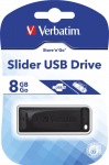 Obrzok produktu Verbatim Slider 8GB USB 2.0 flashdisk (10MB / s; 4MB / s),  vsuvn,  ierny