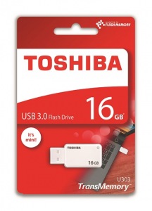 Obrzok 16 GB .   USB 3.0 k . TOSHIBA TransMemory biely - THN-U303W0160E4