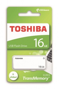 Obrzok 16 GB .   USB k . TOSHIBA - TransMemory biely - THN-U203W0160E4