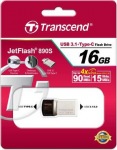 Obrzok produktu Transcend JetFlash 890 flashdisk 16GB,  USB 3.1 Type C,  postriebren