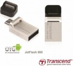 Obrzok produktu Transcend JetFlash 880S, USB k 16GB, OTG, (microUSB/ USB 3.0), strieborn
