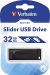 Obrzok produktu Verbatim Store & Go Slider flashdisk 32GB,  tanie 10mb / s,  zpis 4MB / s,  ierny