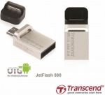 Obrzok produktu Transcend JetFlash 880S, USB k 32GB, OTG, (microUSB/ USB 3.0), strieborn