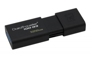 Obrzok 128 GB . USB 3.0 kl. Kingston DataTraveler 100 G3 ( r100MB  - DT100G3/128GB