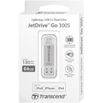 Obrzok produktu Transcend JetDrive Go flashdisk 64GB,  USB 3.1,  Lightning konektor,  strieborn