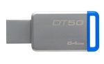 Obrzok produktu 64 GB . USB 3.0 kl . Kingston DataTraveler 50 (Metal / Blue) 