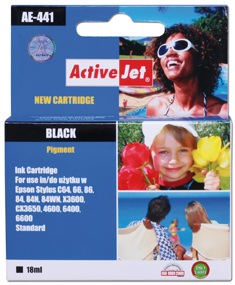 Obrzok Atrament ActiveJet AE-441N | Black | 18 ml | Chip | Epson T0441 - EXPACJAEP0019