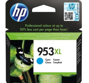 Obrzok HP 953XL azurov inkoustov kazeta - F6U16AE