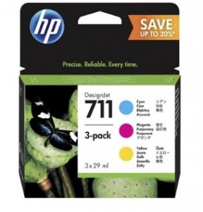 Obrzok HP no 711 CMY - 3 pack - P2V32A